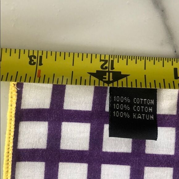 COPY - New LSU Pocket Square Handkerchief 13.5 square Set of two - Picture 2 of 3